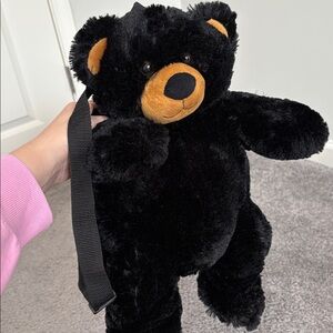Black Bear Plush Backpack